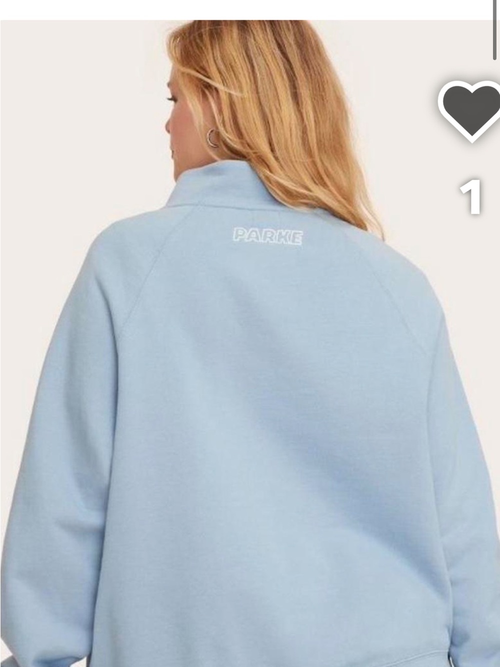 PARKE light  Blue Women's Pullover Sweatshirt